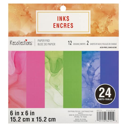 Inks Paper Pad by Recollections&#x2122;, 6&#x22; x 6&#x22;